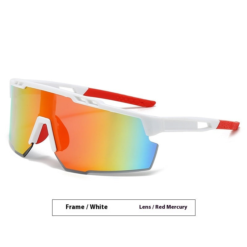 White frame red mercury Apex Polarized Performance Sunglasses