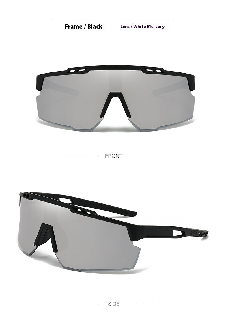 Black frame white Mercury Apex Polarized Performance Sunglasses