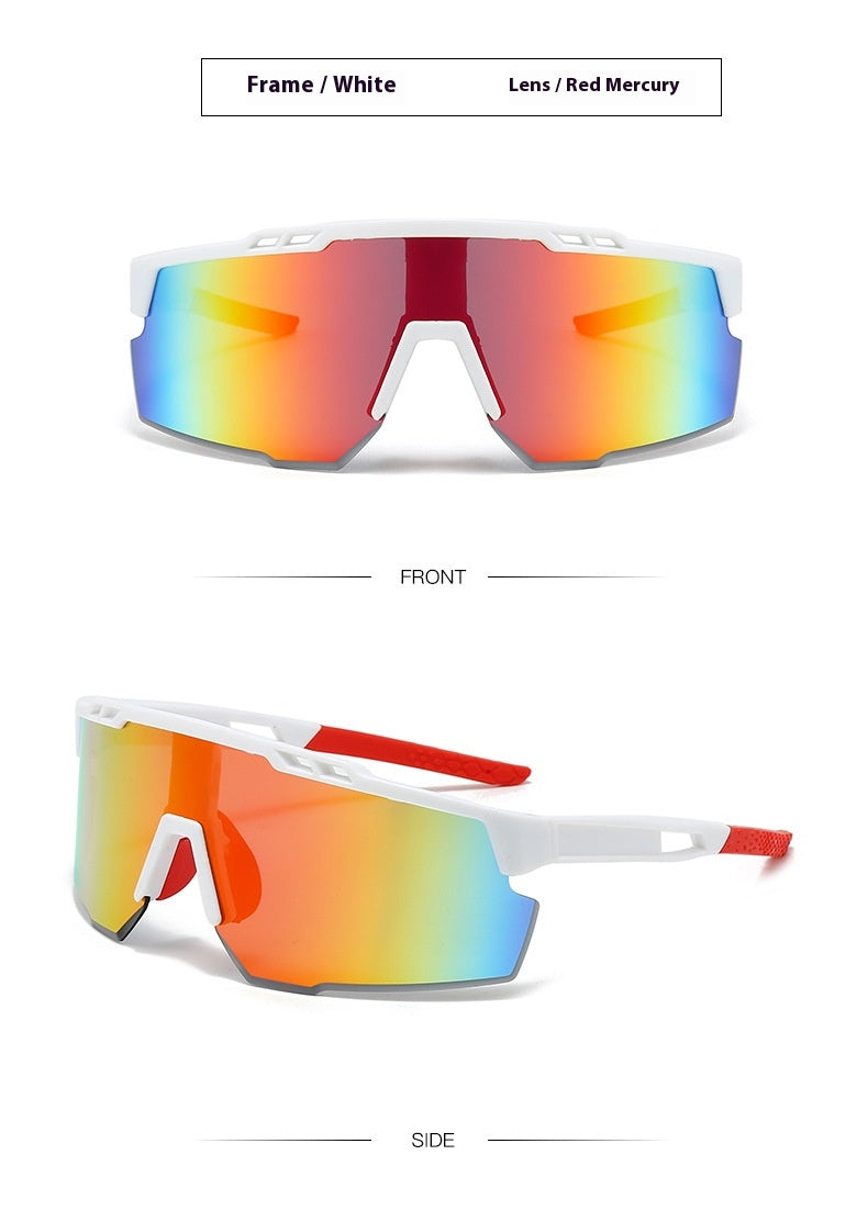 White frame red mercury Apex Polarized Performance Sunglasses