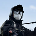 Black frame white Mercury Apex Polarized Performance Sunglasses